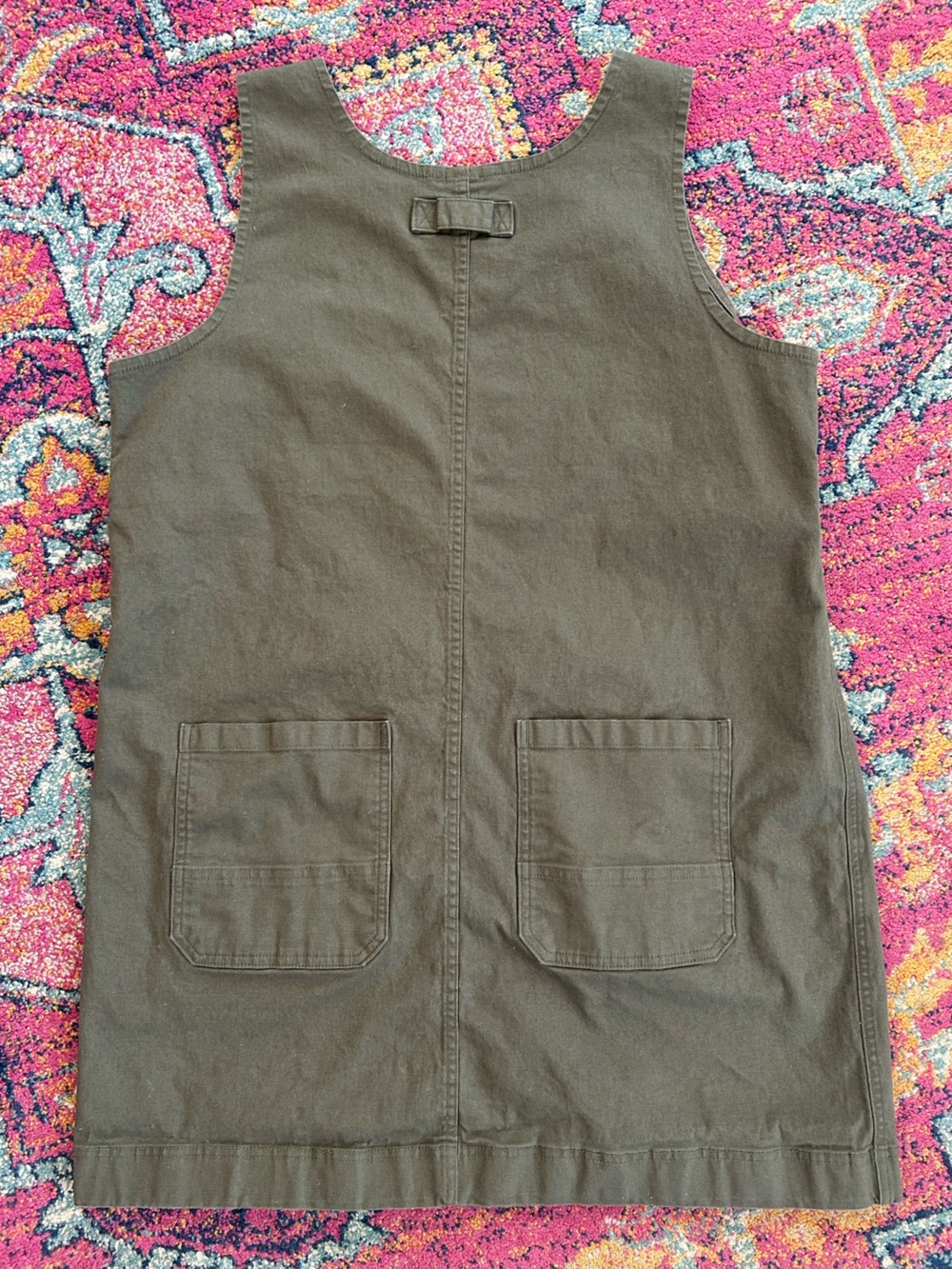 Duluth Trading Co. | Women’s Olive Green Sleeveless Flex Fire Hose Apron Dress L - Picture 11 of 16